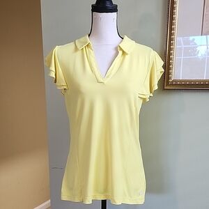 Yellow Women's Ruffle Sleeve Top Lilly Pulitzer